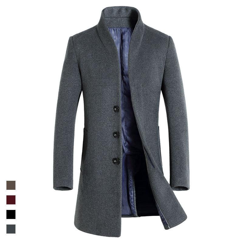 Men's woolen coat for fall and winter - melvincucci