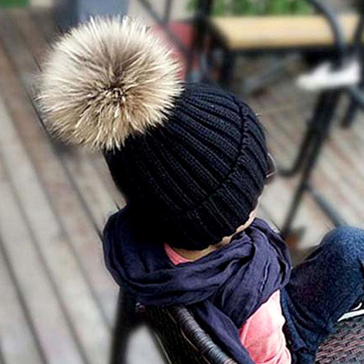 Autumn and winter new scorpion hair ball children's wool hat - melvincucci