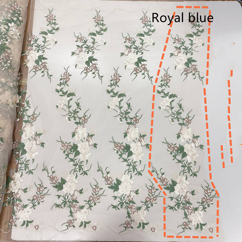 Dress Evening Dress Accessories Lace Fabric Multicolor Computer Embroidered Children's Clothing Decoration