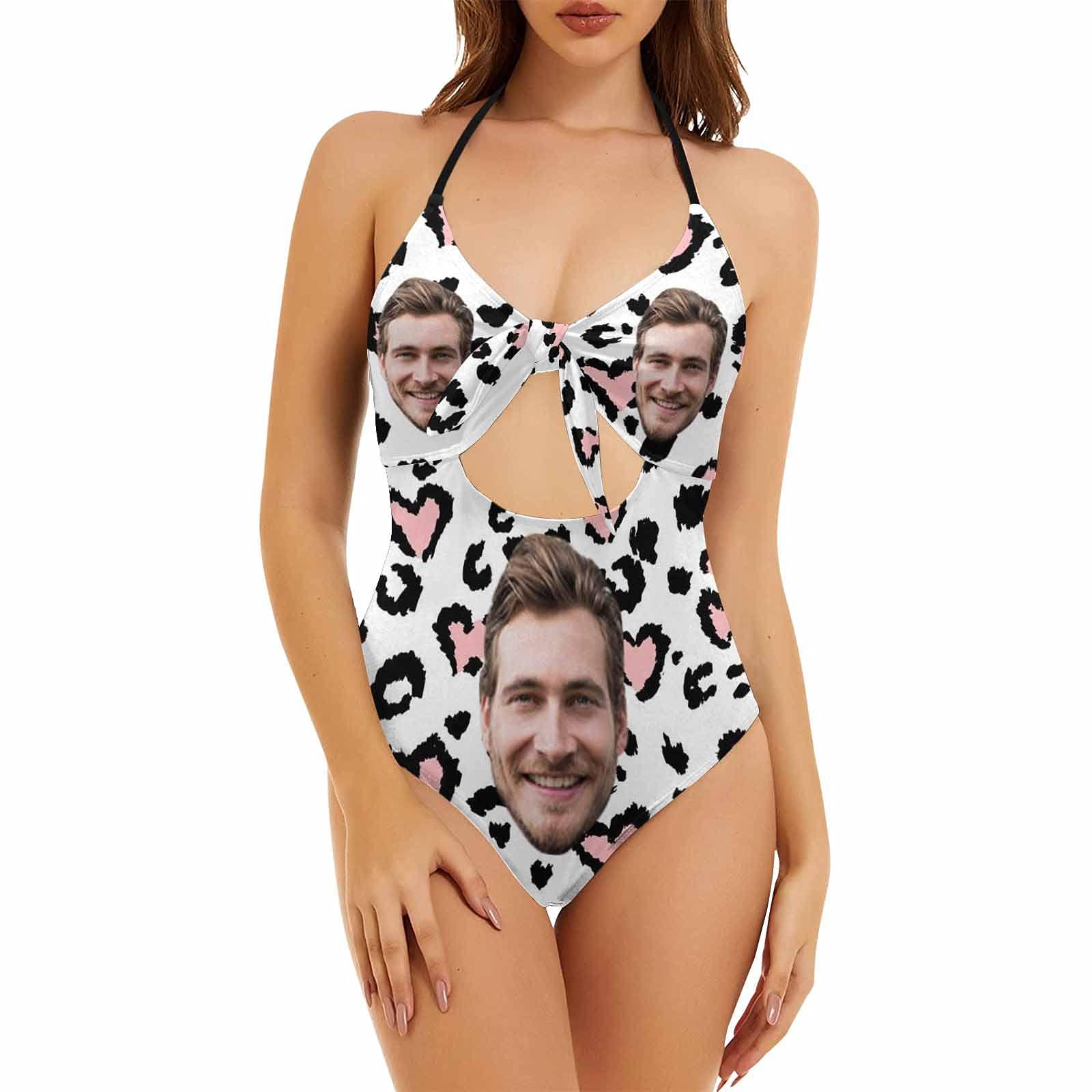 99diy 2022 Hot Sale Summer Mature Women One Piece Swimsuits Cover Up Beachwear Backless Hollow Out Bow Tie Swimsuit Bikini Swimwear Sexy Print On Demand Made In China - melvincucci