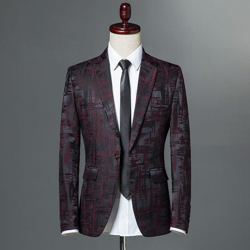 Slim Fit Business Casual Fashion Suit Men's Jacket - melvincucci