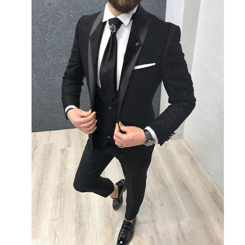 Men's Three Piece Groomsmen Clothing Suit - melvincucci