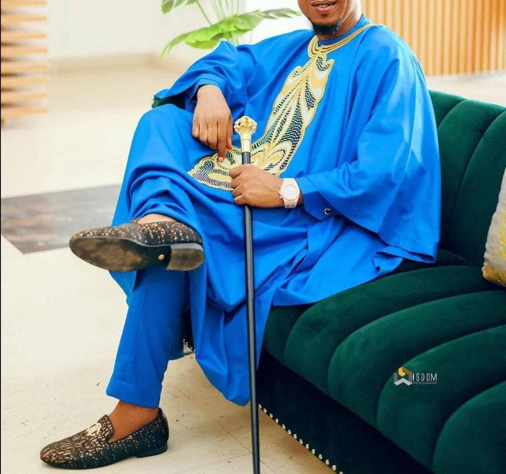 AGBADA, FILA & 3/4 SLEEVE TRADITIONAL SENATOR KAFTAN NATIVE & SOKOTO - melvincucci