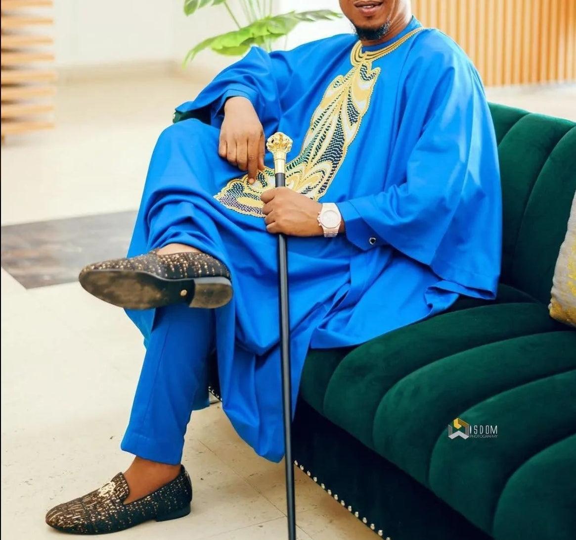AGBADA, FILA & 3/4 SLEEVE TRADITIONAL SENATOR KAFTAN NATIVE & SOKOTO - melvincucci