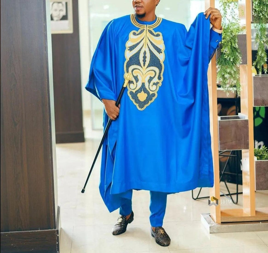 AGBADA, FILA & 3/4 SLEEVE TRADITIONAL SENATOR KAFTAN NATIVE & SOKOTO - melvincucci