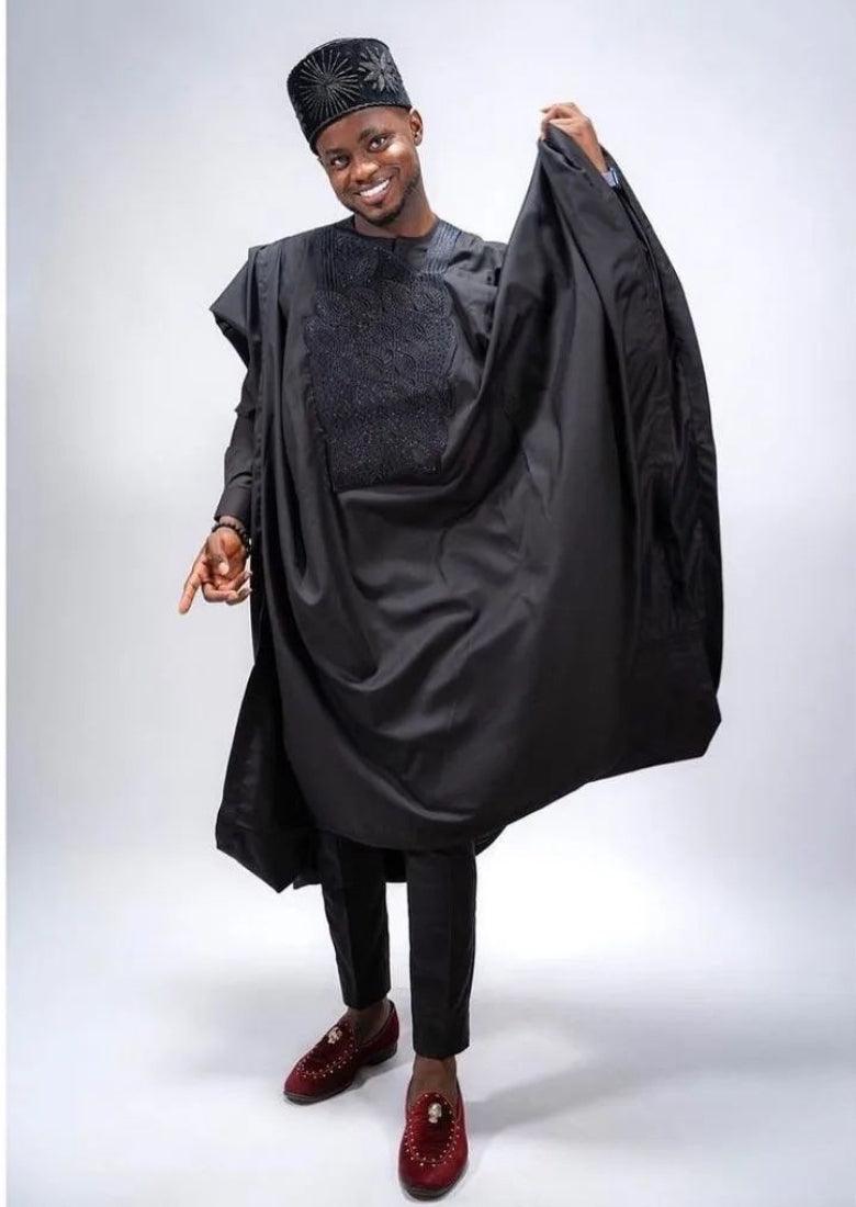 AGBADA, FILA & 3/4 SLEEVE TRADITIONAL SENATOR KAFTAN NATIVE & SOKOTO - melvincucci