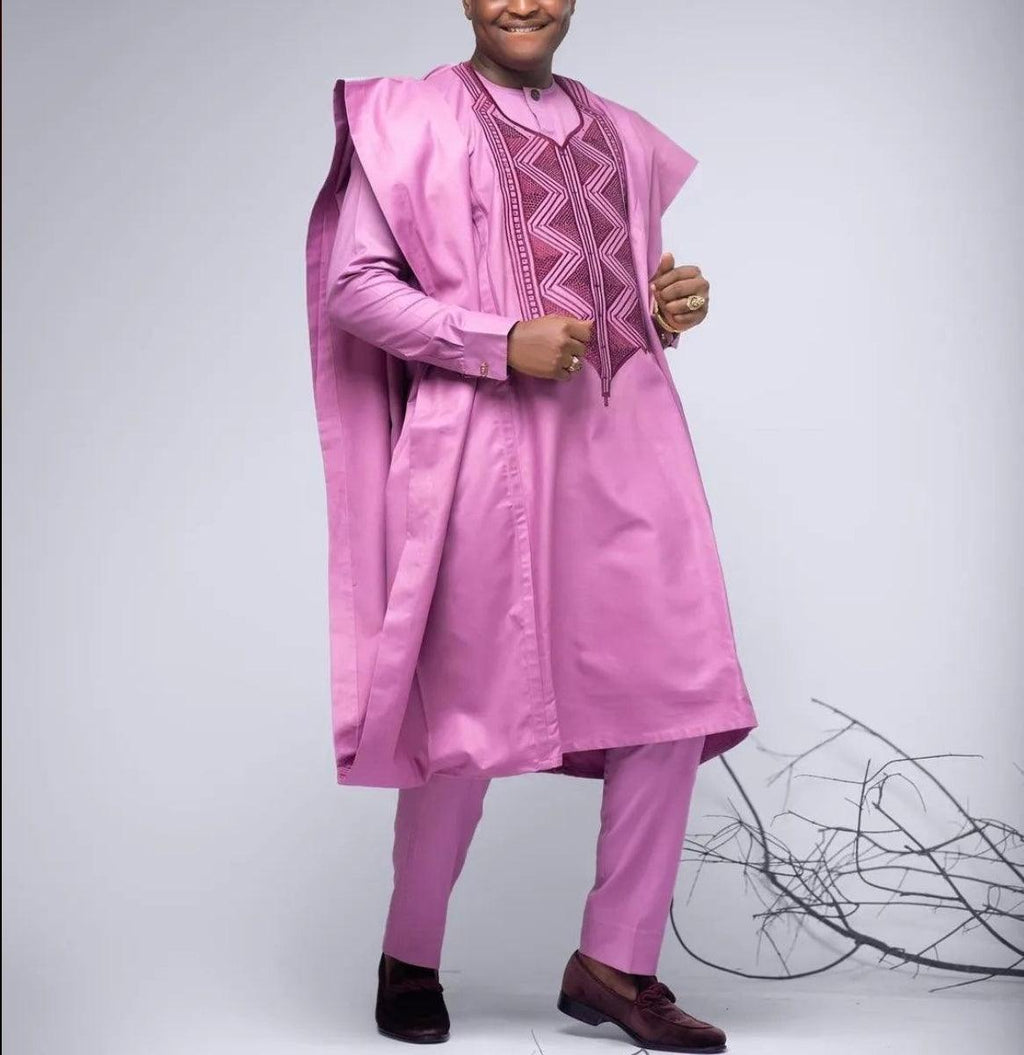 AGBADA, FILA & 3/4 SLEEVE TRADITIONAL SENATOR KAFTAN NATIVE & SOKOTO - melvincucci