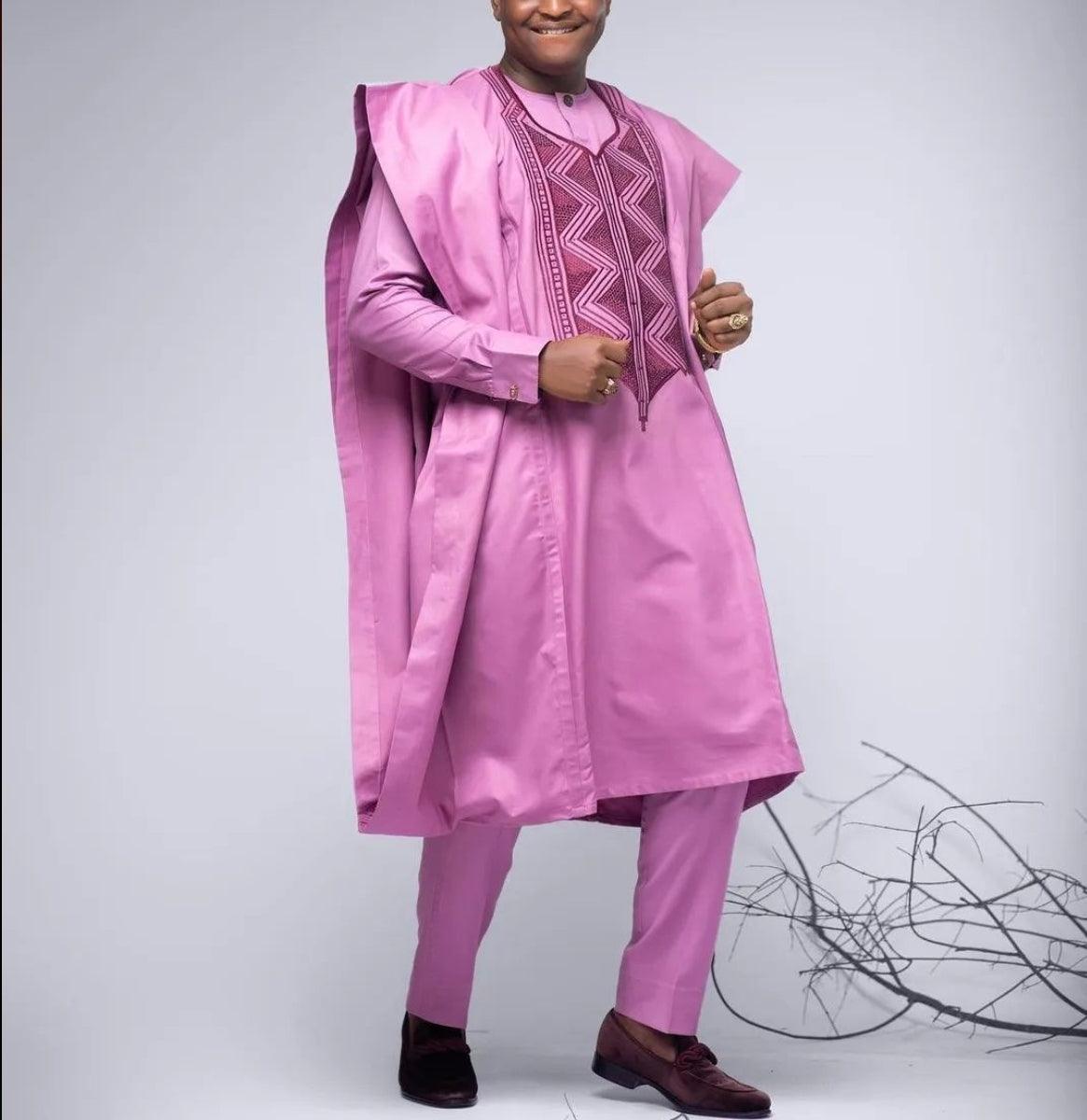 AGBADA, FILA & 3/4 SLEEVE TRADITIONAL SENATOR KAFTAN NATIVE & SOKOTO - melvincucci
