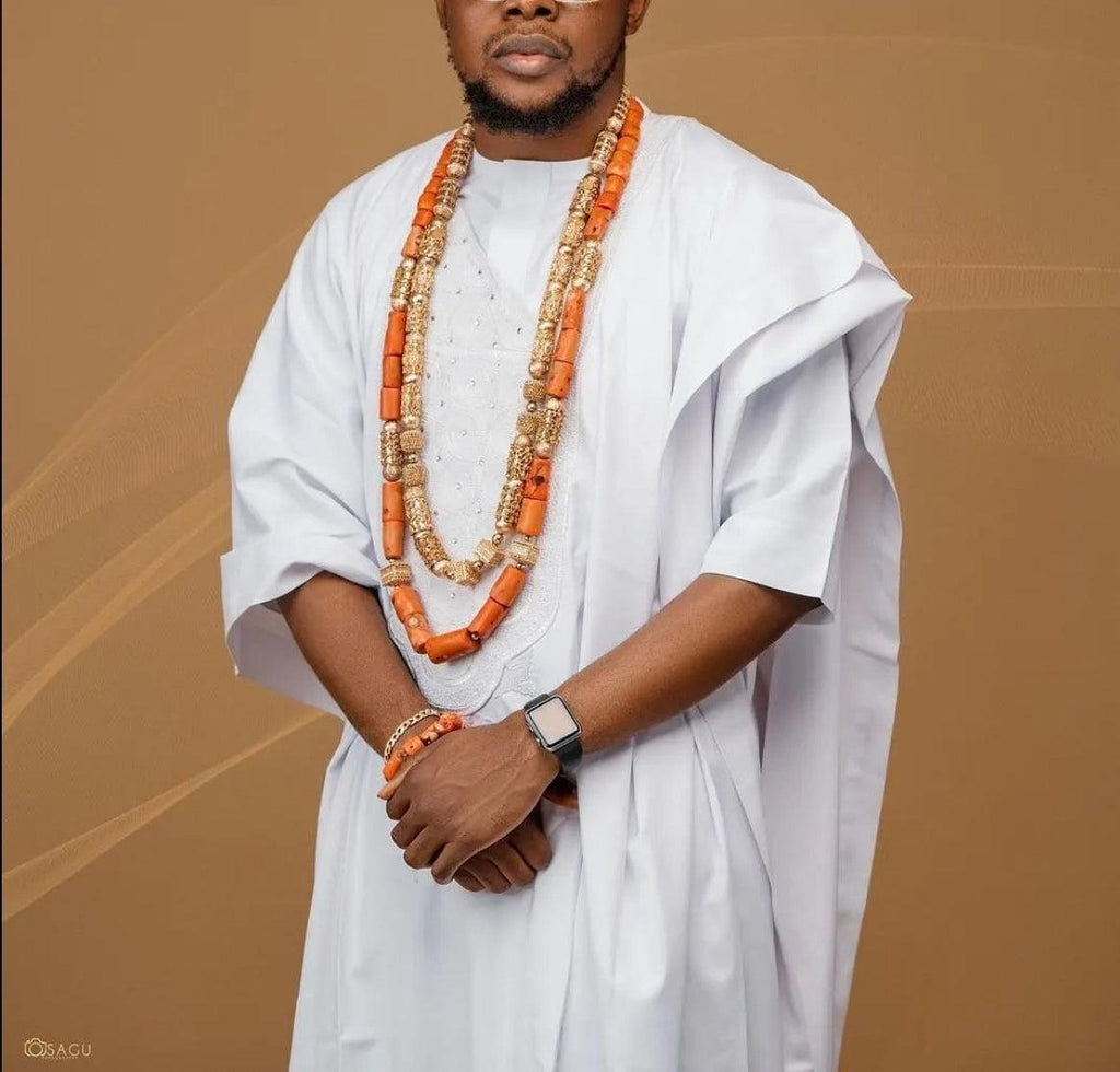 AGBADA, FILA & 3/4 SLEEVE TRADITIONAL SENATOR KAFTAN NATIVE & SOKOTO - melvincucci