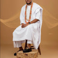 AGBADA, FILA & 3/4 SLEEVE TRADITIONAL SENATOR KAFTAN NATIVE & SOKOTO - melvincucci