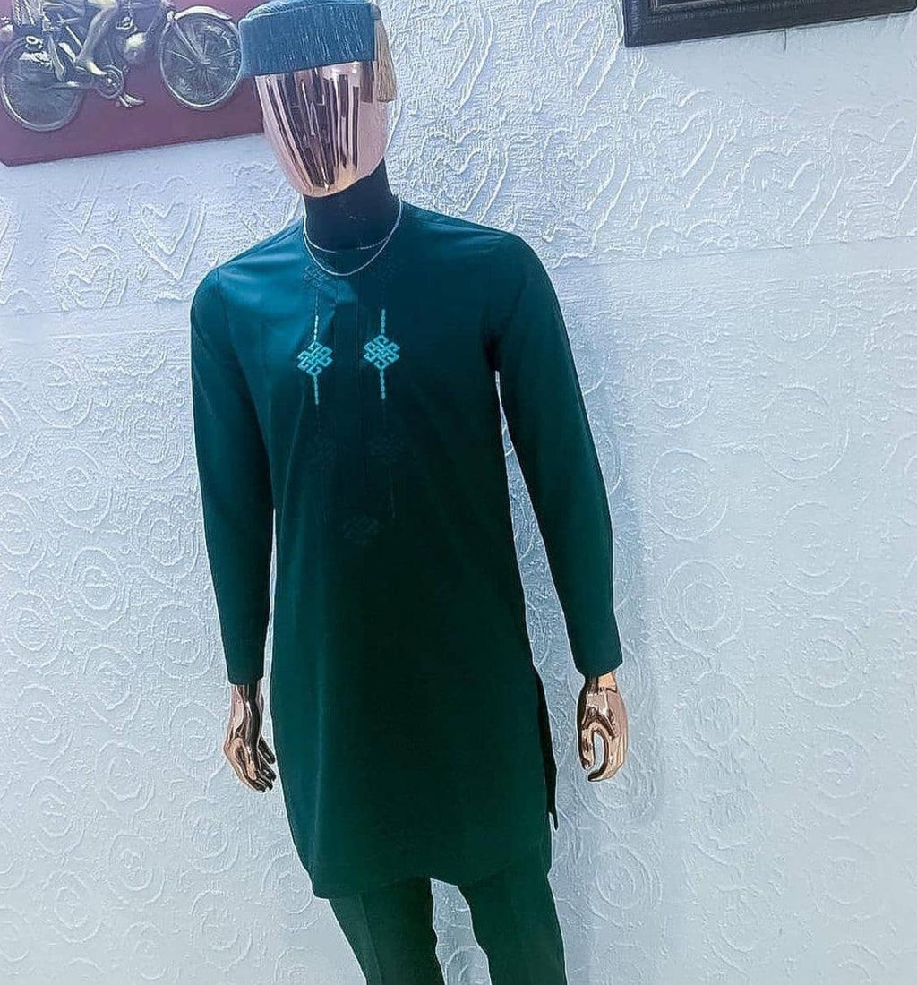 AGBADA, FILA & 3/4 SLEEVE TRADITIONAL SENATOR KAFTAN NATIVE & SOKOTO - melvincucci