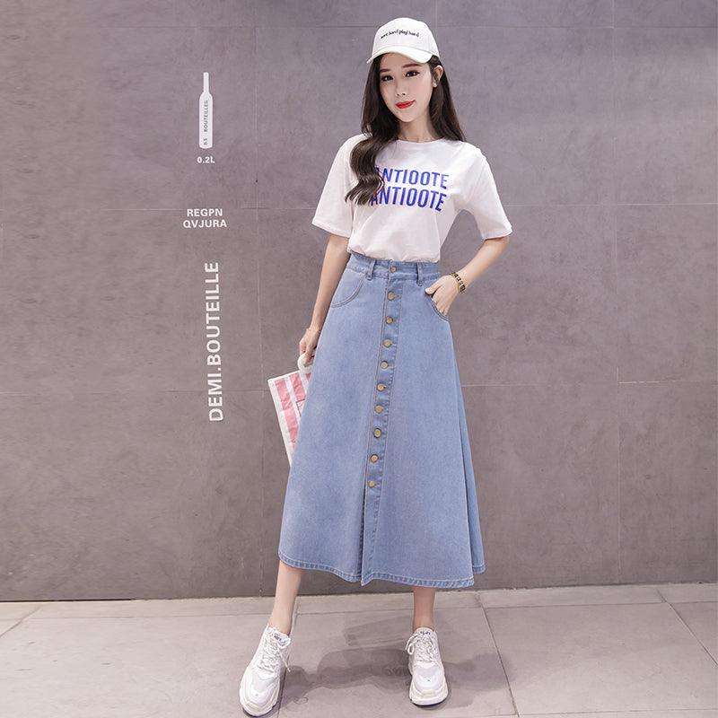 A-line skirt women mid-length - melvincucci