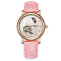 A Number Of Cross-border Derivative Goods Damen Solon Automatic Mechanical Watches Leather Waterproof Hollow Stars - melvincucci