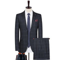 Plaid Men's Two-piece Wedding Dress Wool Small Suit - melvincucci