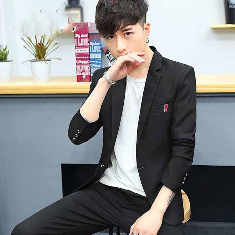Fashion Slim Plaid Suit Men's Jacket - melvincucci