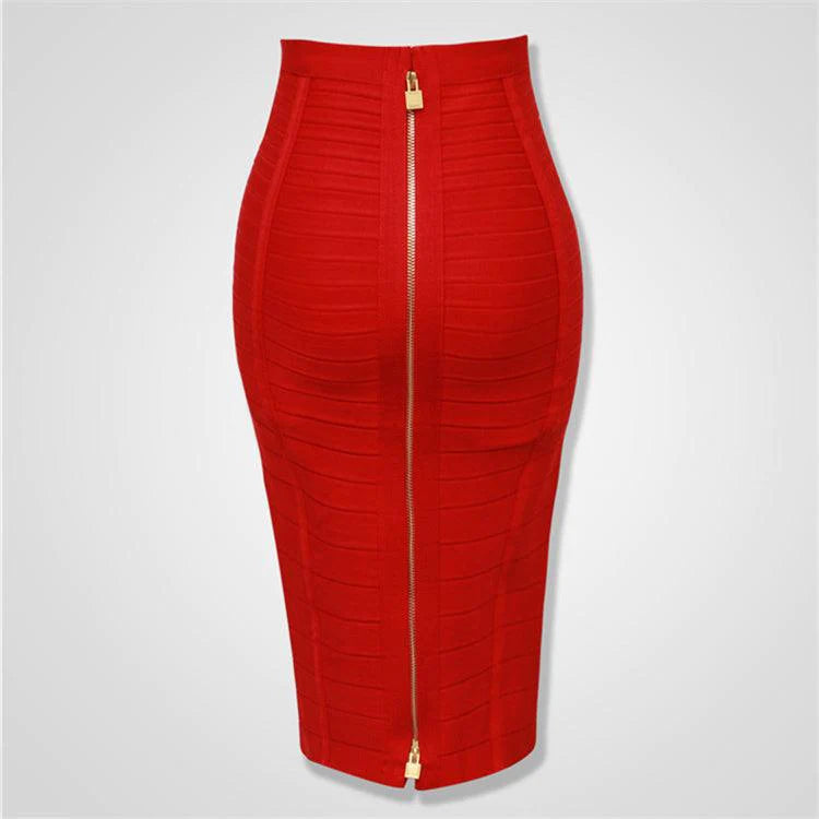 Ack Zipper Bandage Skirt Women Tight Club Pary Fashion Skirt - melvincucci