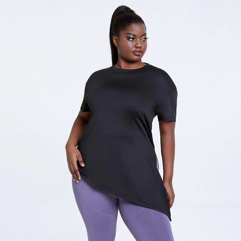 Activewear Workout Tops Women Side Split  Back Yoga Shirt - melvincucci