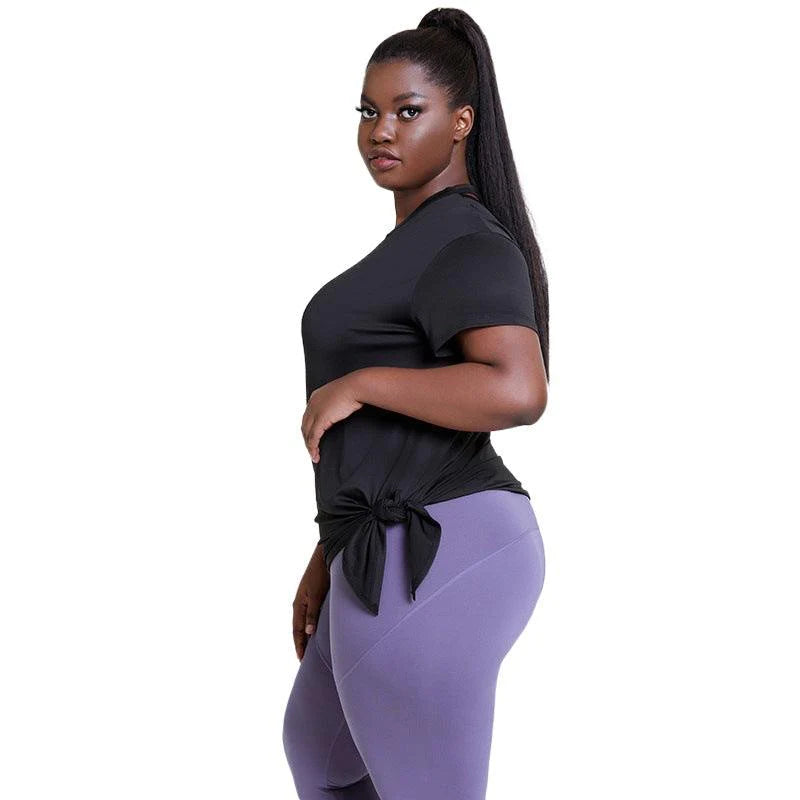 Activewear Workout Tops Women Side Split  Back Yoga Shirt - melvincucci