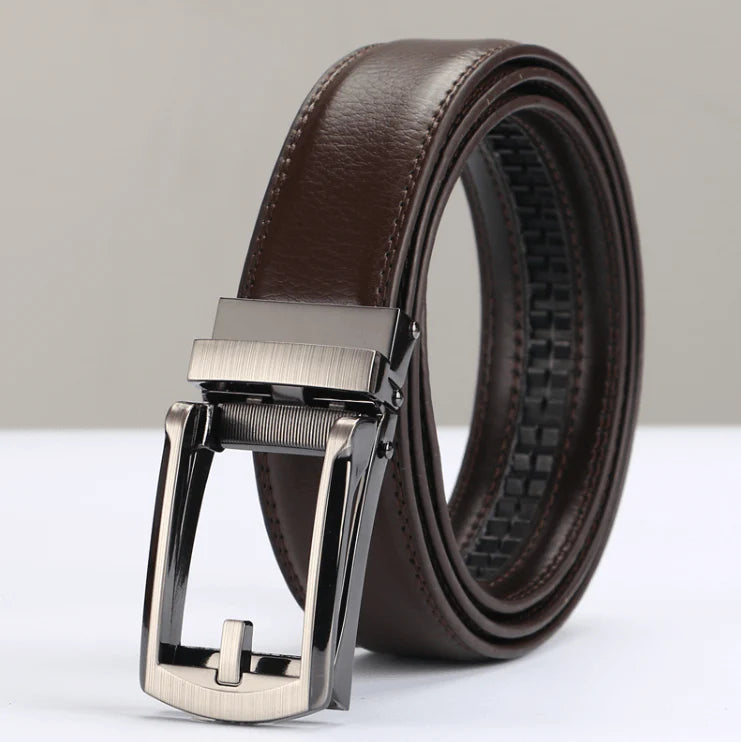 Adjustable Holeless Leather Belts - melvincucci