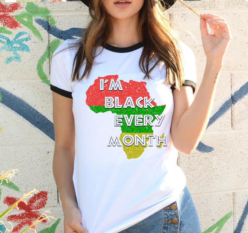 Africa Map Graphic T Shirt for Women  ，Printed T-shirt - melvincucci