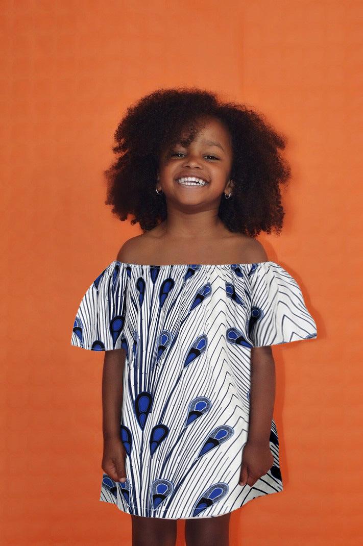 African Casual Loose Mother-Daughter Parent-Child Tube Top Dress - melvincucci