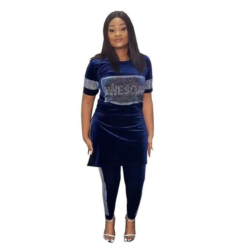 African Clothes 2 Pieces Women Famous Suit Dresses - melvincucci