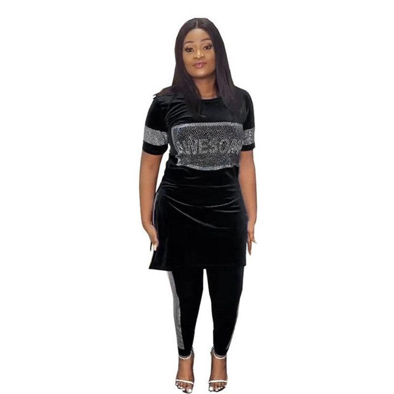 African Clothes 2 Pieces Women Famous Suit Dresses - melvincucci