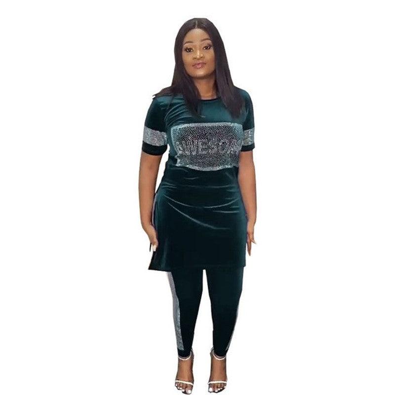 African Clothes 2 Pieces Women Famous Suit Dresses - melvincucci