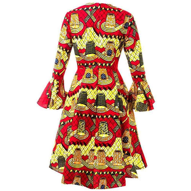 African Clothing Fashion Print Dress - melvincucci