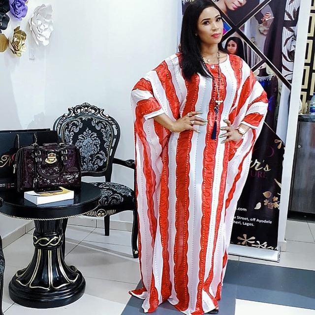 African Design Loose Dress Robe - melvincucci