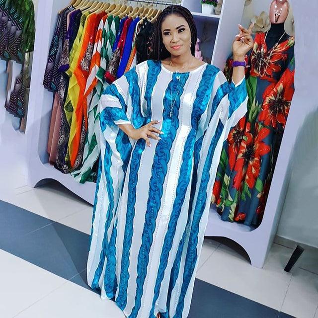 African Design Loose Dress Robe - melvincucci