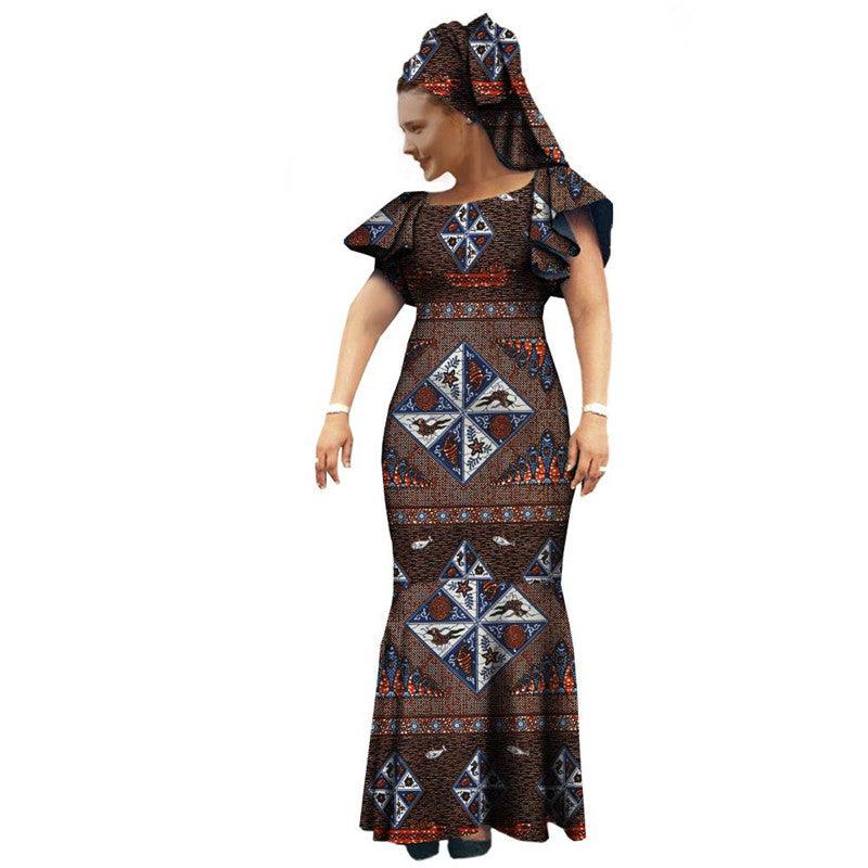African Dress Batik Printed Dress - melvincucci
