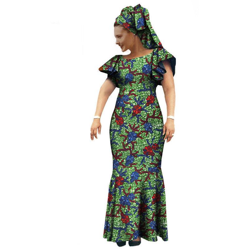 African Dress Batik Printed Dress - melvincucci