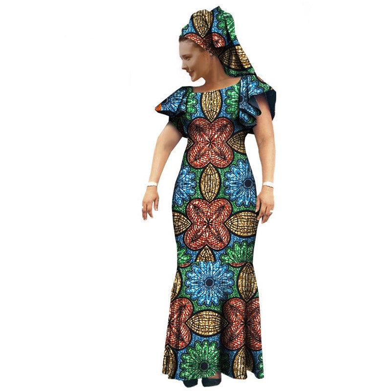 African Dress Batik Printed Dress - melvincucci