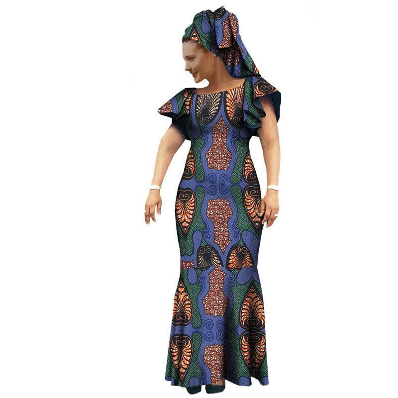 African Dress Batik Printed Dress - melvincucci