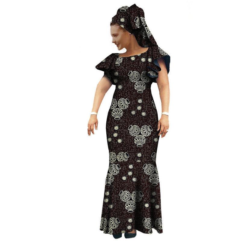 African Dress Batik Printed Dress - melvincucci