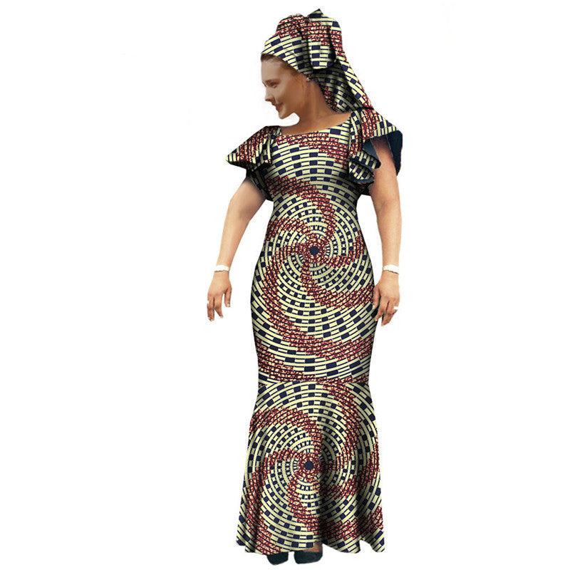 African Dress Batik Printed Dress - melvincucci