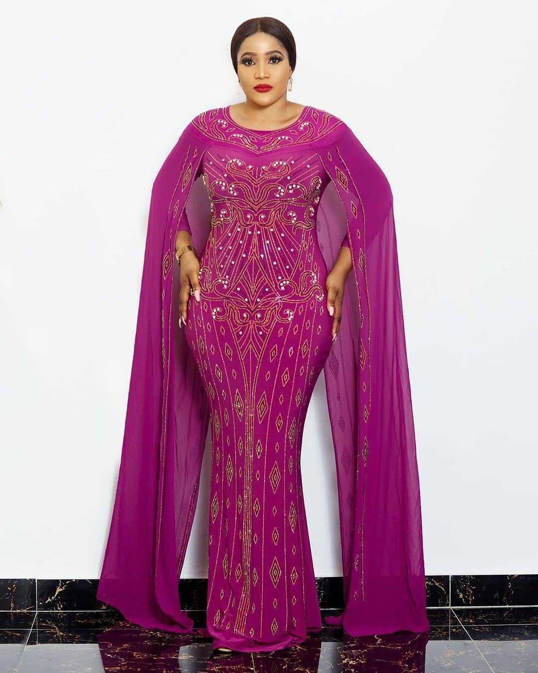 African Dress Flowing Chiffon Long Sleeves - melvincucci