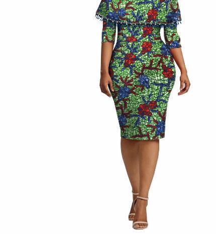 African Ethnic Characteristic Batik Printed Cotton Dress Dress Skirt - melvincucci