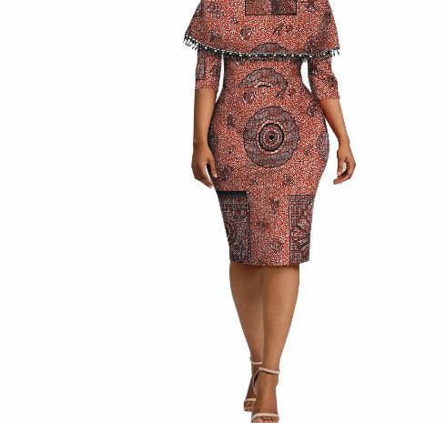 African Ethnic Characteristic Batik Printed Cotton Dress Dress Skirt - melvincucci