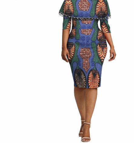 African Ethnic Characteristic Batik Printed Cotton Dress Dress Skirt - melvincucci