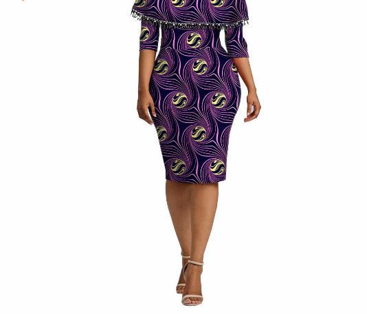 African Ethnic Characteristic Batik Printed Cotton Dress Dress Skirt - melvincucci