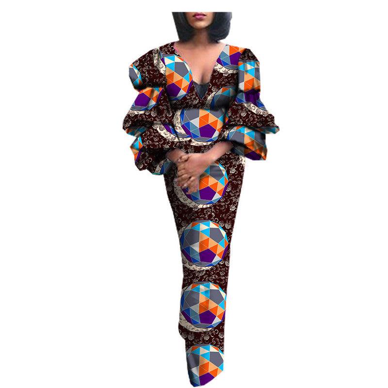 African Ethnic Cotton Batik Ladies Dress - melvincucci