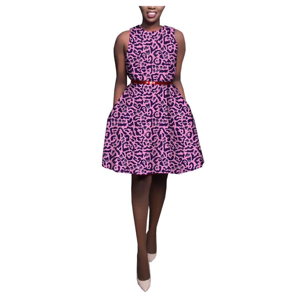 African Ethnic Print Batik Cotton Dress - melvincucci