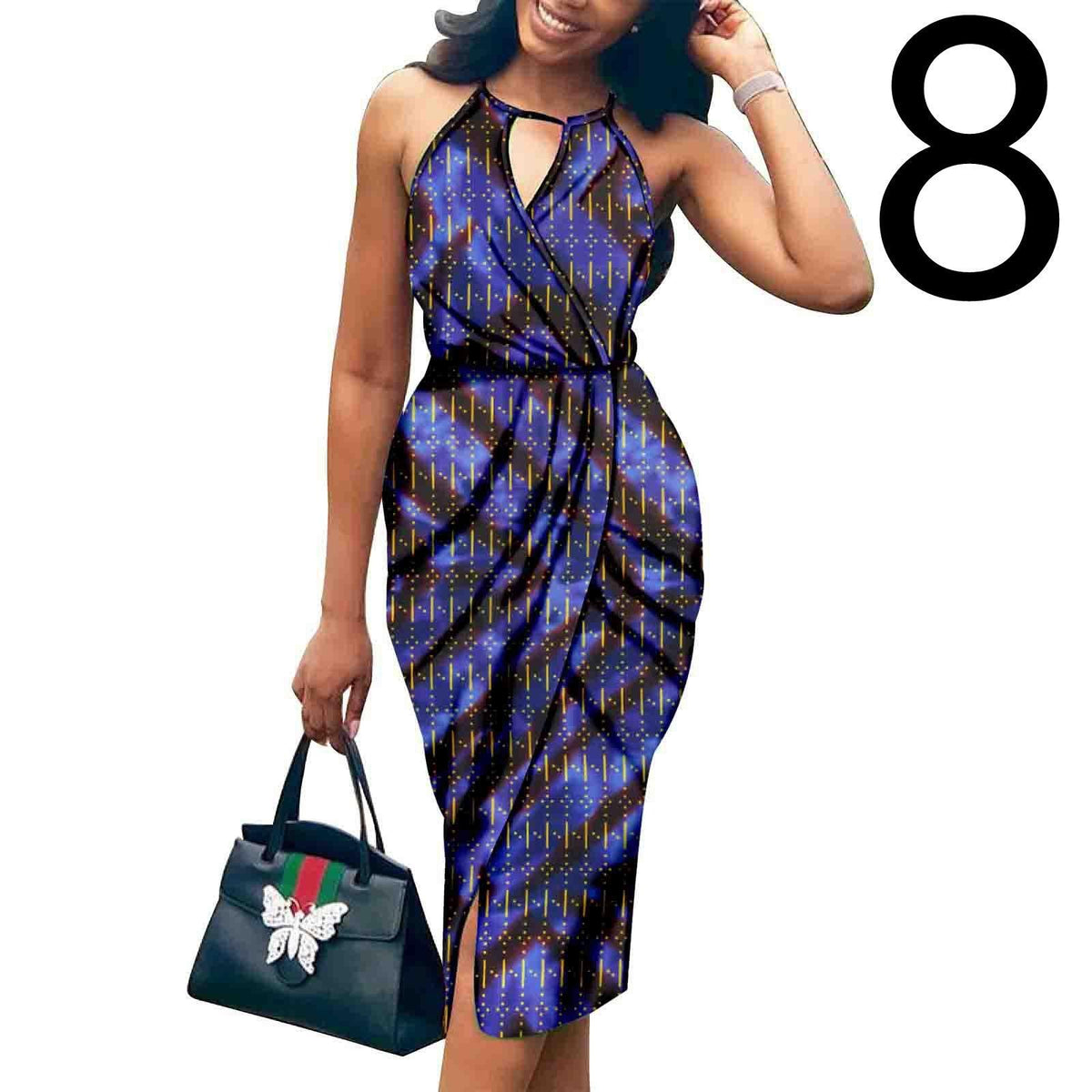 African Ethnic Printed Batik Cotton Fashion Dress - melvincucci