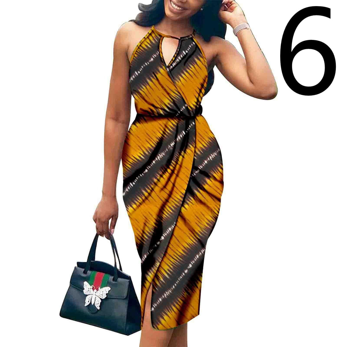 African Ethnic Printed Batik Cotton Fashion Dress - melvincucci
