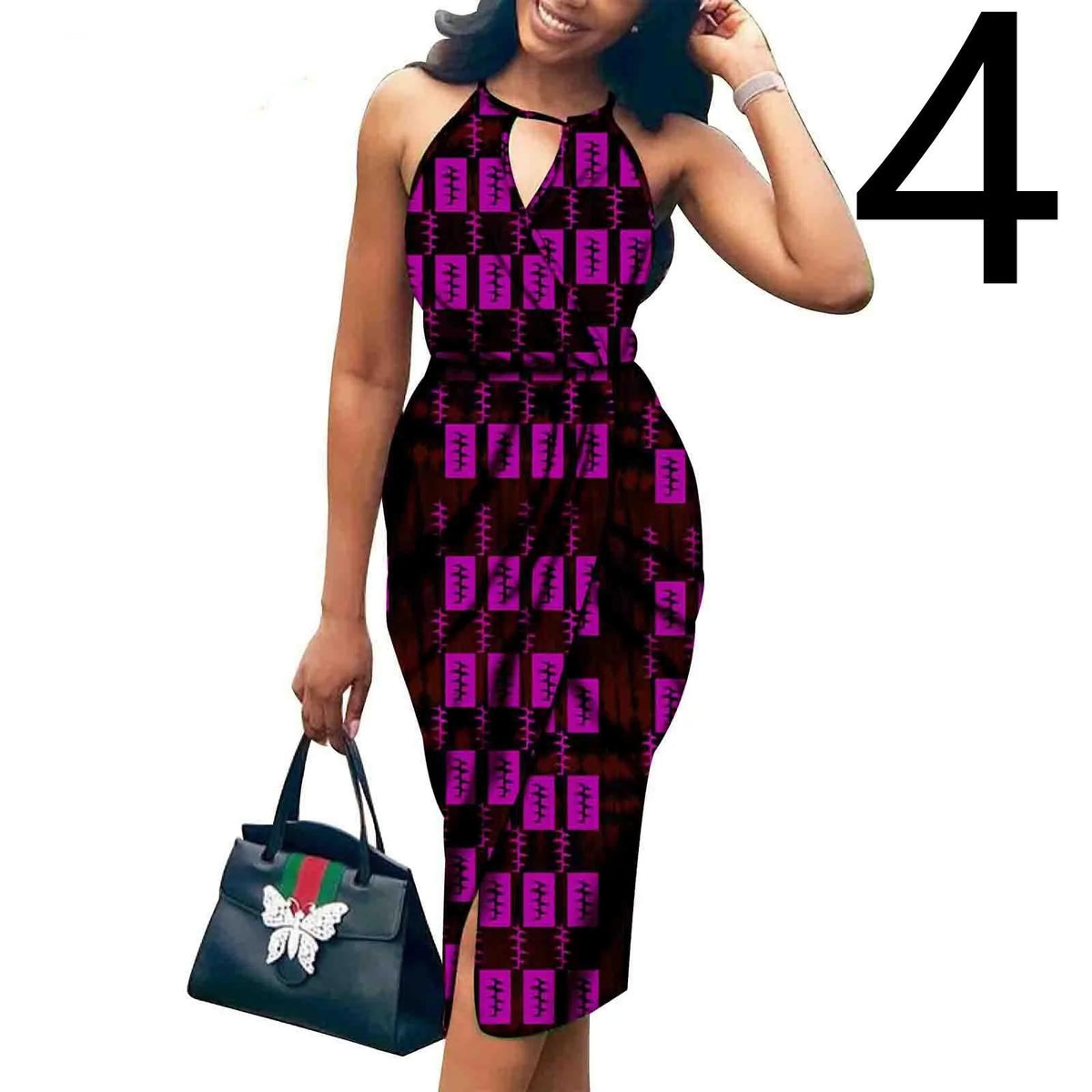 African Ethnic Printed Batik Cotton Fashion Dress - melvincucci