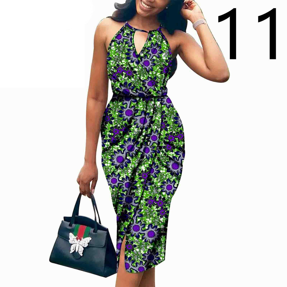 African Ethnic Printed Batik Cotton Fashion Dress - melvincucci