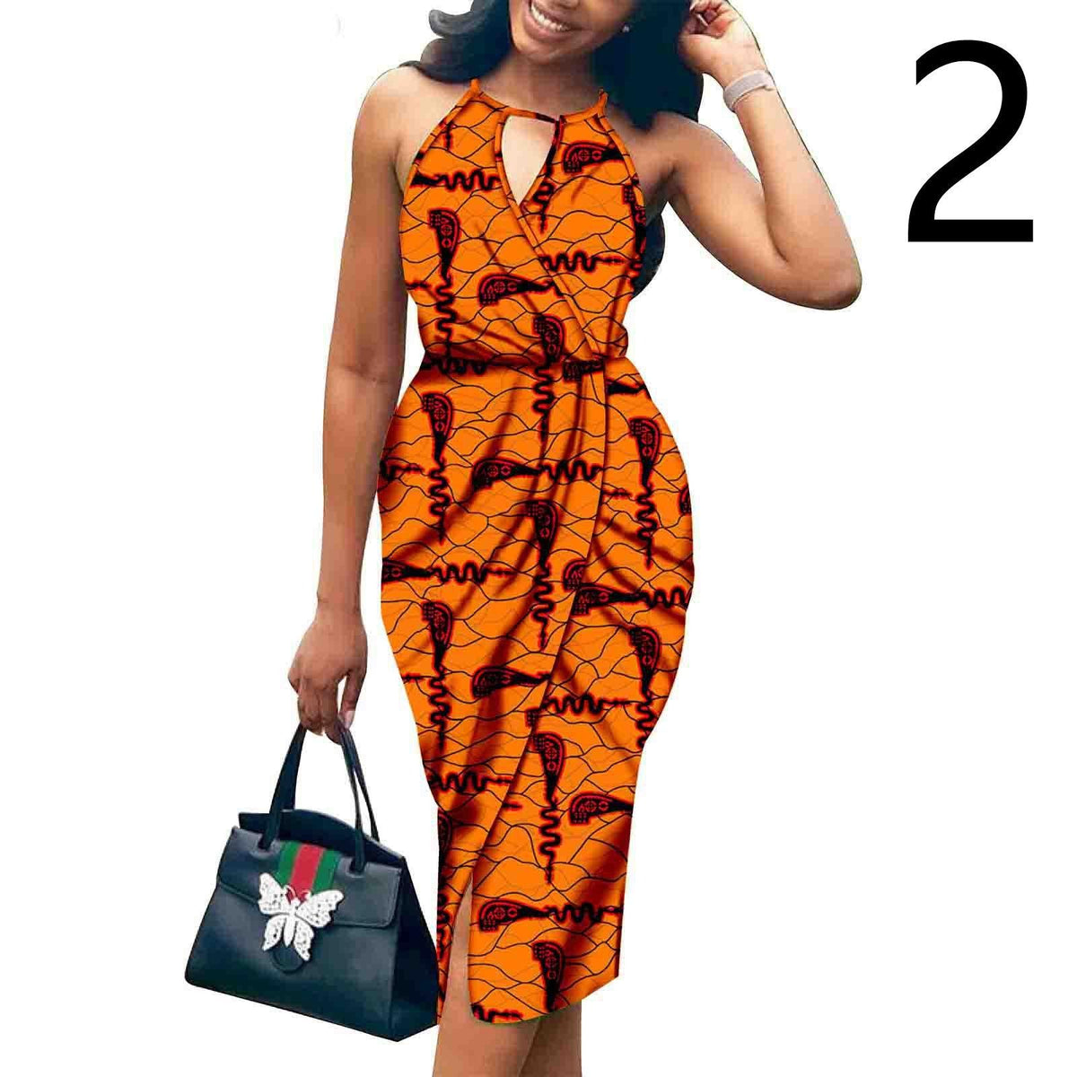 African Ethnic Printed Batik Cotton Fashion Dress - melvincucci