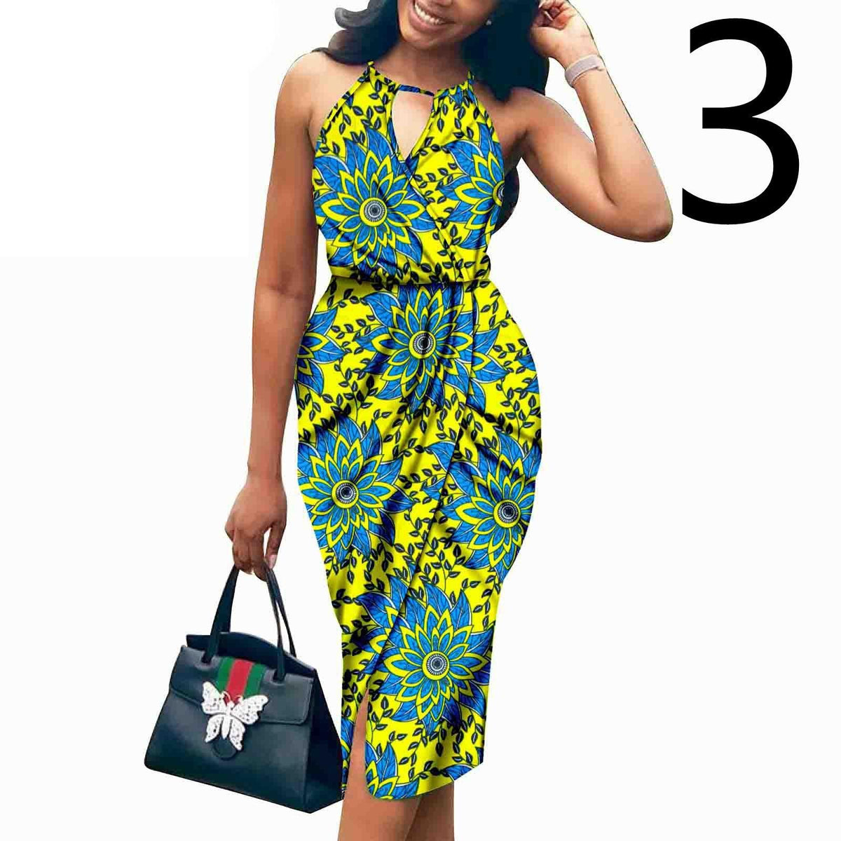 African Ethnic Printed Batik Cotton Fashion Dress - melvincucci